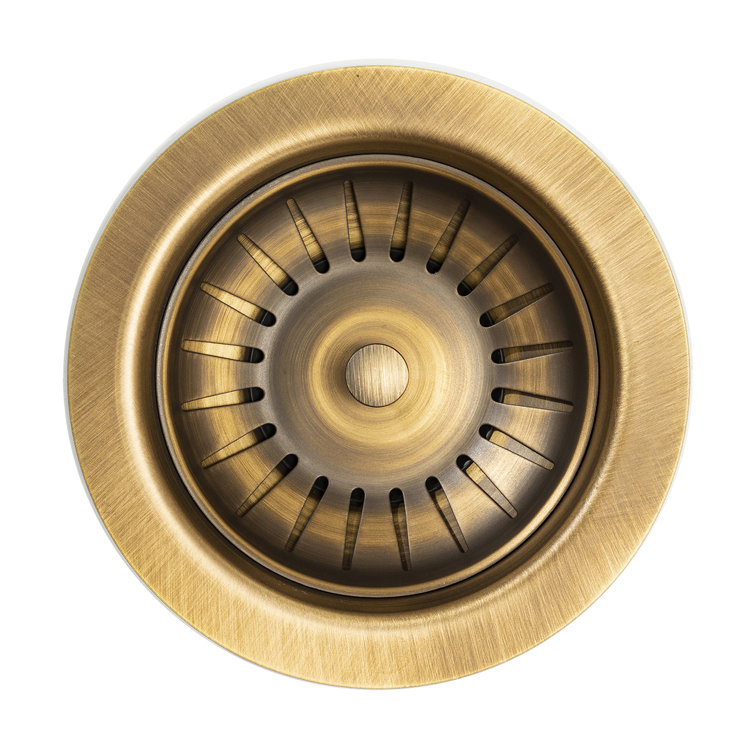 Abode Belfast Basket Strainer Sink Waste in Antique Brass 60mm